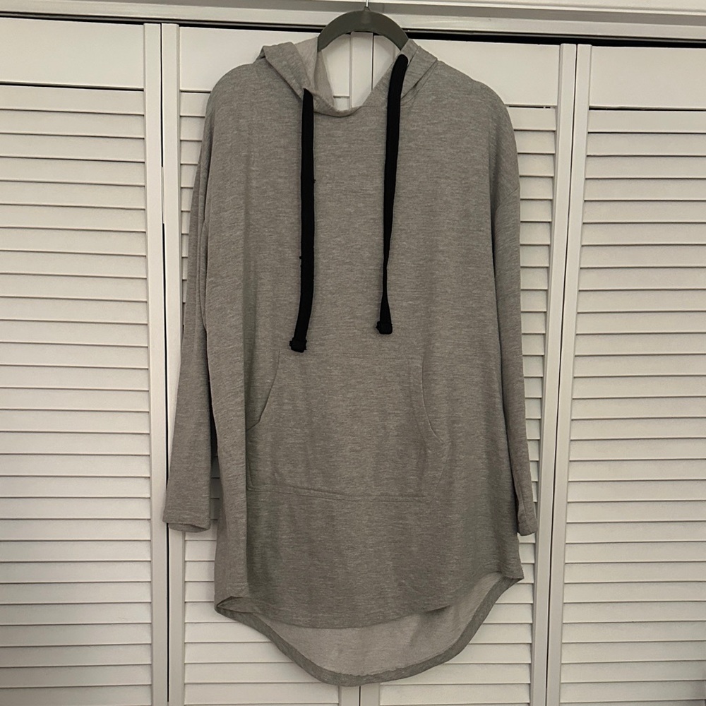 No Comment Plus Gray Knit Sweater